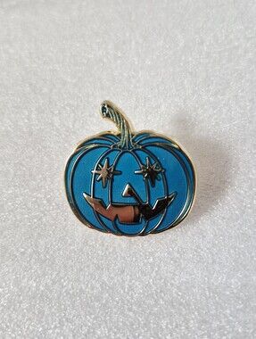 5/$25 Teal Jack-O-Lantern Pin